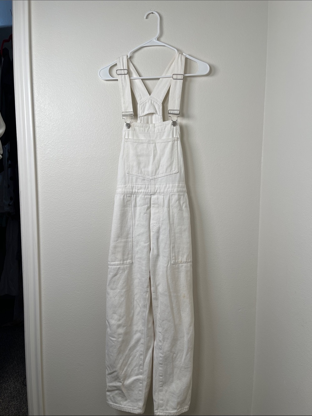 White Women's Denim Overalls